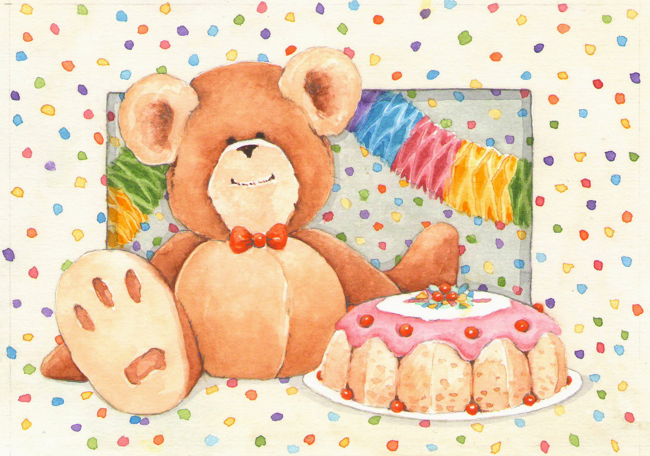 <b>1994 - beer met taart puzzelkaart